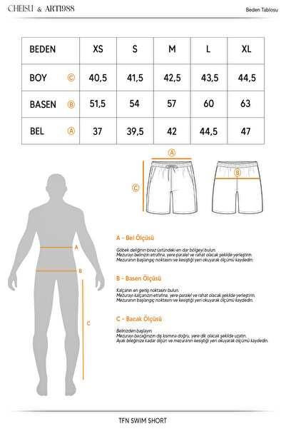CHEISU Ανδρικό μπλε ναυτικό σορτς παραλίας με επένδυση Quick Dry με τσέπες
