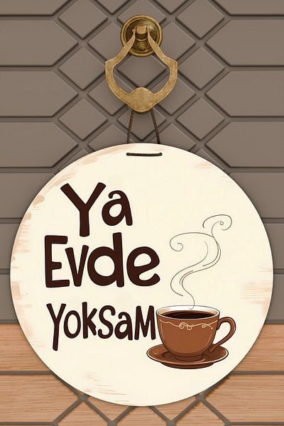 Rugmood Μοντέρνα κρέμα ψηφιακής εκτύπωσης Ya Home Yoksam Door Ornament