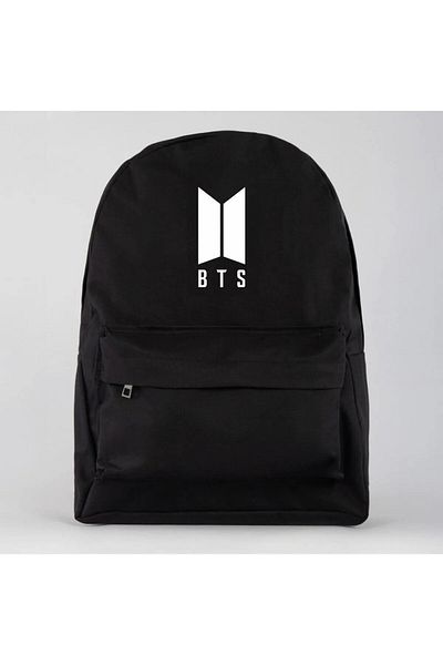 weywot Black Bts Printed School Bag Backpack