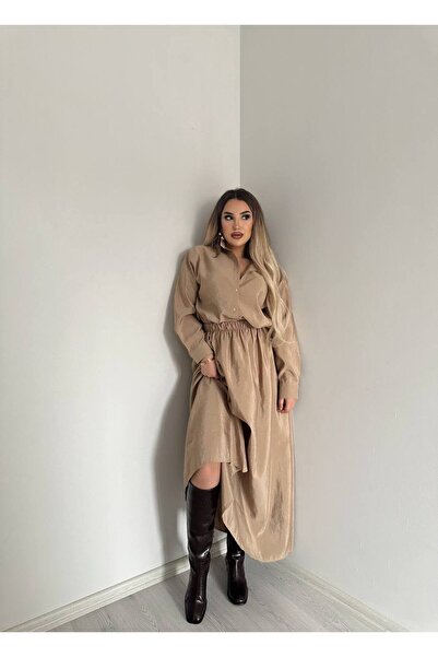 asyadabutik بدلة تنورة مزدوجة من القماش المشروط عالي الجودة للموسم الجديد