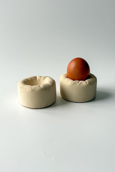 sin istanbul 2-Piece Beige Puff Egg Bowl
