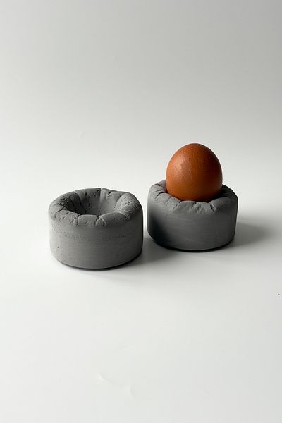 sin istanbul Gray 2-Piece Pouf Egg Cup