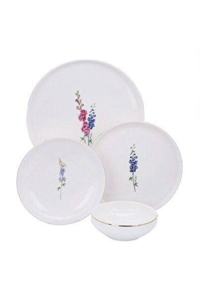 AROW Çırağan Home  24 Parça 6 Kişilik Bone Modern China Yemek Takımı