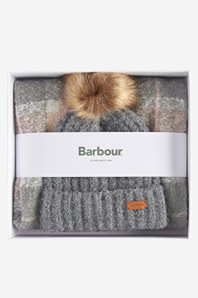 Barbour Saltburn Bere & Tartan Şal Seti Gy31 Grey Rose