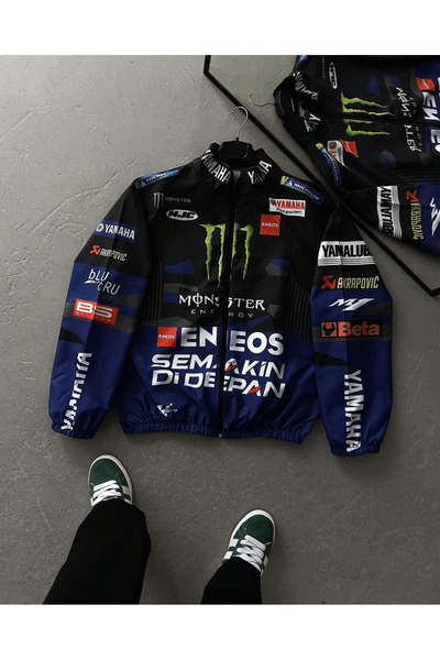 Genel Markalar Çocuk Paraşüt Kumaş Oversize Baskılı Siyah Rüzgarlık Yağmurluk