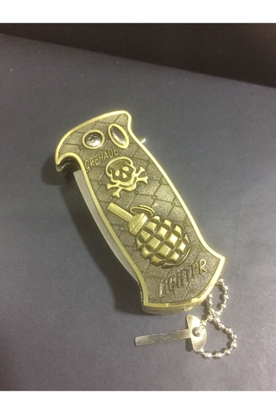 enyatakı Bıçaklı Izgaralı Pürmüzlü Metal Tarz Çakmak