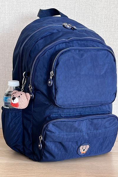 FCSTORE Σχολική τσάντα Unisex Σκούρο Μπλε και Μεσαίου μεγέθους Clinker Αδιάβροχη υφασμάτινη τσάντα ταξιδιού για φορητό υπολογιστή