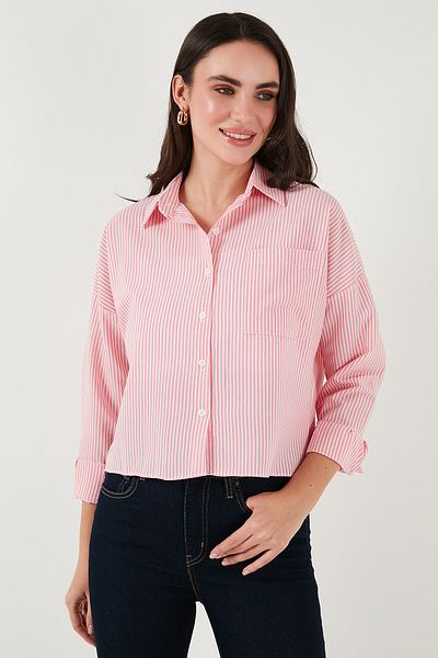 Lela Regular Fit Striped Chest Pocket Textured Shirt Shirt 6772870