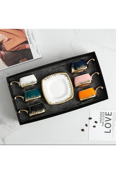 Turkish coffee cup set, color as per picture