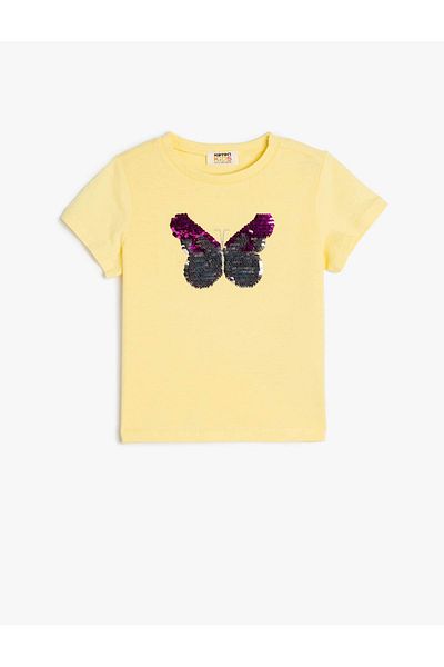 Koton Yellow Girl's T-Shirt 5Skg10059Ak