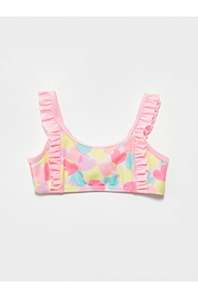 LC Waikiki بيكيني علوي منقوش للفتيات الصغيرات (S1)