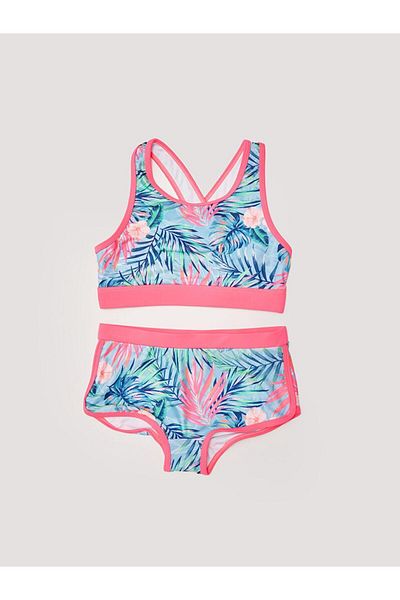 LC Waikiki Bikini pentru fete cu model din țesătură elastică mixtă (S2)