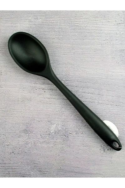 Tohana Silicone Spoon 27 cm Black - Ergonomic, Non-Stick, Durable