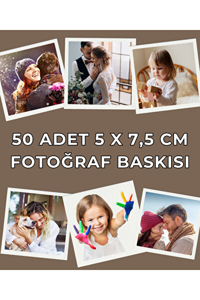 Gens Baskı Market Fotoğraf Baskısı 50 Adet 5x7,5 cm Boyutunda Yüksek Kalite F...