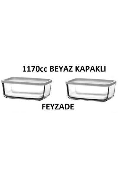 LAV Feyzade Cube Breakfast Storage Container Set 2 Pieces 1170Cc (Cub-238)