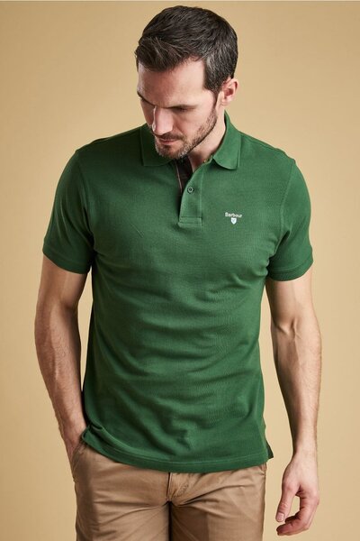 Barbour Tartan Pique Polo Yaka Ol72 Olive