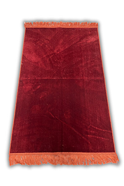 Buhara Tekstil Düz Bordo Dokuma Kalın Seccade
