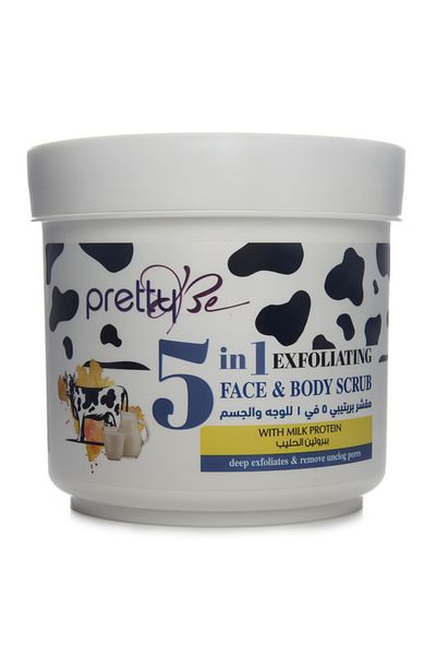 Pretty Pretty Bee 5 in 1 Face & Body Scrub, Exfoliator, Milk Protein - 550ml