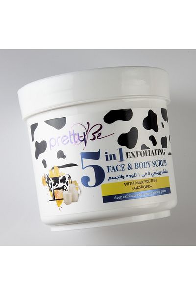 Pretty Pretty Bee 5 in 1 Face & Body Scrub, Exfoliator, Milk Protein - 550ml