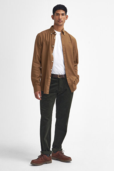 Barbour Stretch Cord Dar Kesim Pantolon GN91 Forest