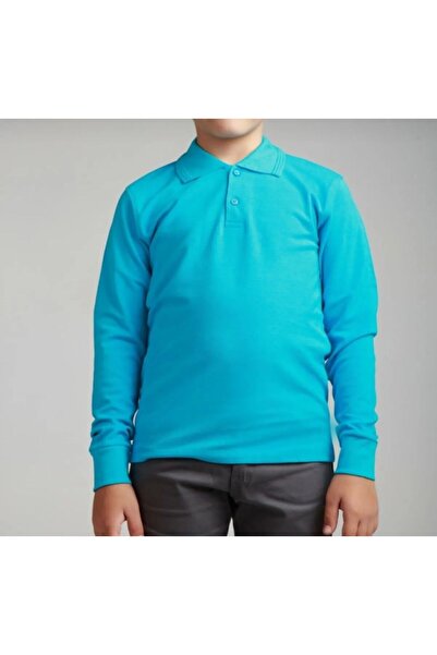 Nacar Unisex çocuk uzun kollu polo yaka tshirt