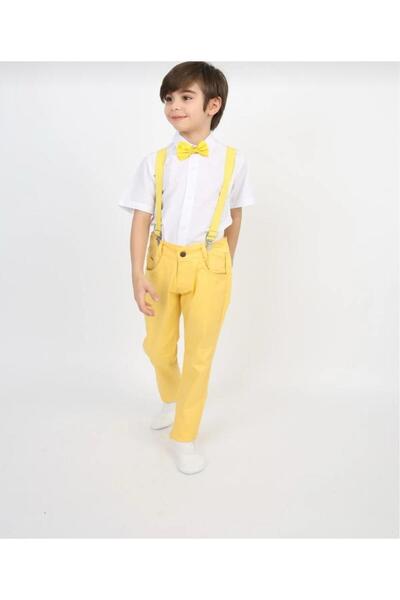 Nacar ERKEK ÇOCUK-Gömlek, Pantolon ve Askı Papyon Takımı, 23 Nisan, Özel Gün ...