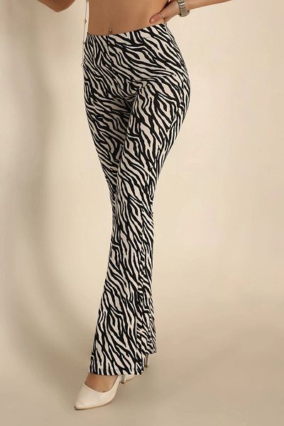 MADAMMERY Zebra Flared Pants