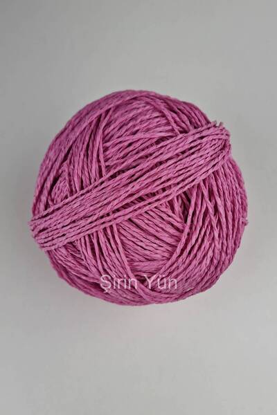 Şirin Yün Sarılmış Kağıt İp 100 Gram Gül Pembe