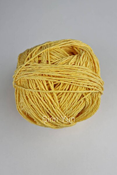 Şirin Yün Sarılmış Kağıt İp 100 Gram Sarı