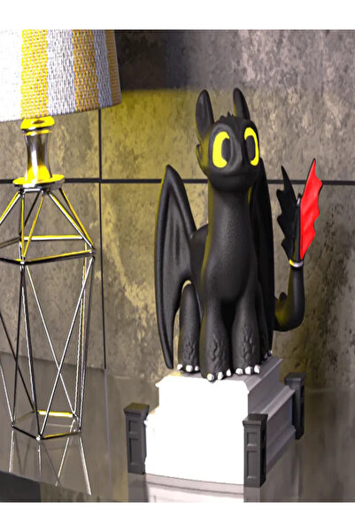 VZMZ Dişsiz Ejderha Figürü – How to Train Your Dragon İlhamlı Biblo 🔥✨