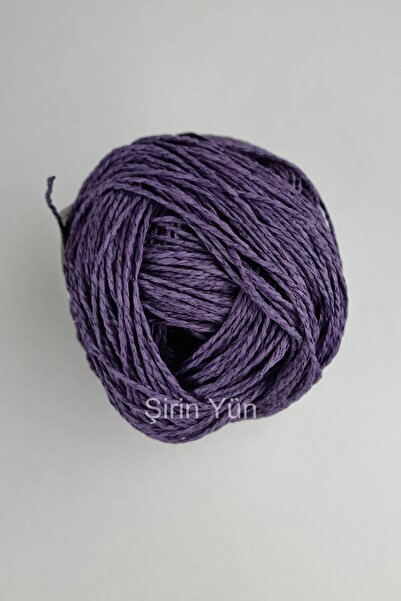 Şirin Yün Sarılmış Kağıt İp 100 Gram Patlıcan Moru