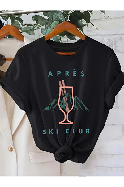 l'eivor Apres Ski Club Baskılı Kadın T-shirt