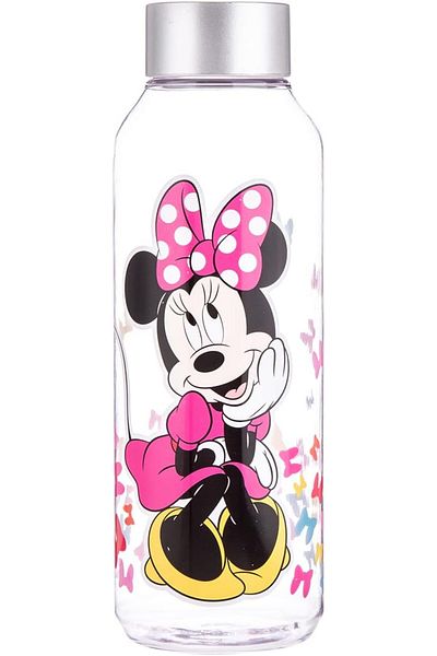AKDC WATER BOTTLE 7CMX7CMX22CM Transparent and light blue