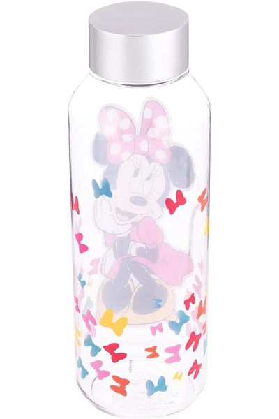 AKDC WATER BOTTLE 7CMX7CMX22CM Transparent and light blue