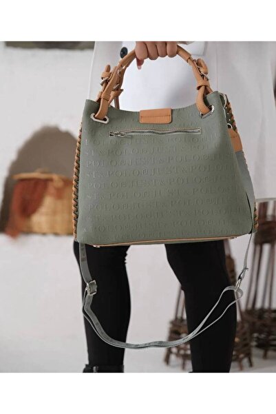 Just Polo حقيبة كتف نسائية من JUSTPOLO مصنوعة يدويًا باللون الأبيض مقاس كبير ...