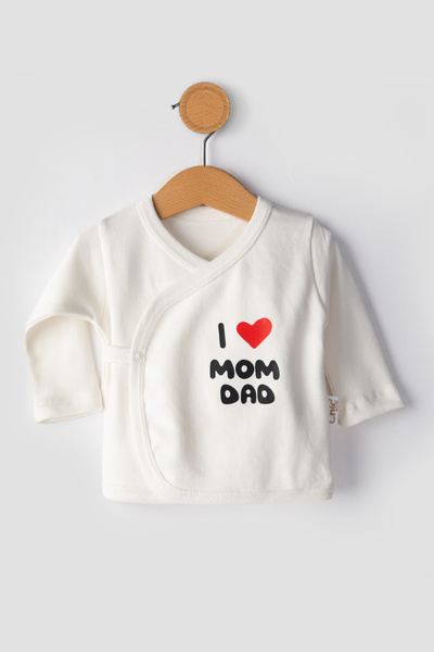 CHIC Newborn Hospital Release Set 5 Pieces I Love Mom Dad 100% Cotton – 0-3 Months