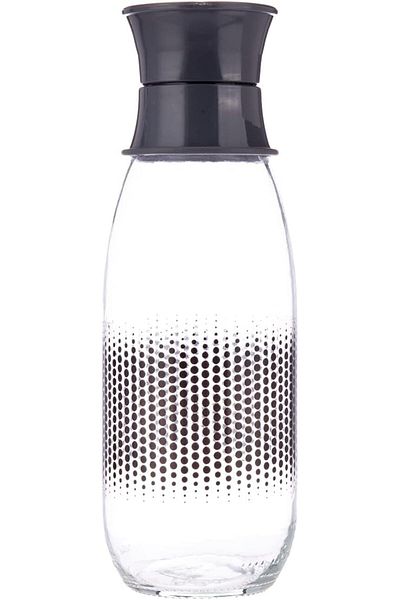 AKDC Glass Bottle L(9CM) XW(9CM) XH(26CM) Clear, black