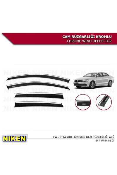 Niken Volkswagen Jetta Kromlu Cam Rüzgarlığı 4'lü Set (2011-2018)
