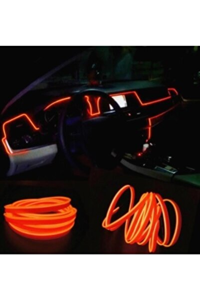 otodemir Ip Neon - Ip Neon Led Turuncu 2 Metre - Araç Içi Ip Neon Led - Torpi...