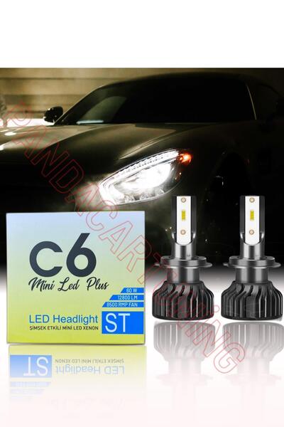 OEM H7 Led Xenon Far Sis Ampulu C6 Slim Led Şimşek Etkili Pandacartuning