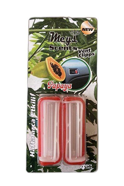 Meys Oto Klips Koku (PAPAYA KAVUN) (1.PAKET 4.ADET) Kırmızı