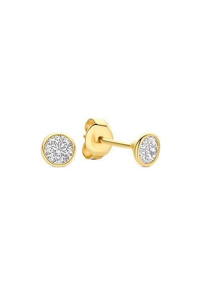 Beloro Jewels Monte Napoleone Celie 9 Karat Gold Ohrstecker Mit Zirkonia-steinen Bo360120