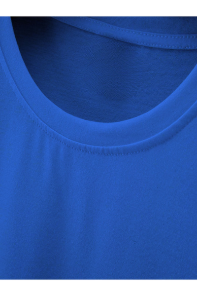 Jooy Сакс Синя Футболка з Надруком Овального Крою Slim Fit