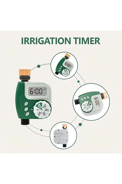 fulina Portable Prinkler Timer, large Digital display, Rain Delay, interval programming, for save water