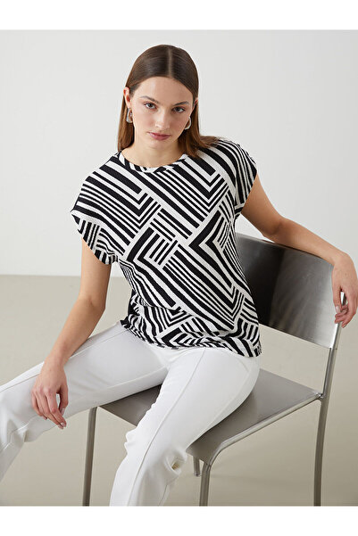 LC Waikiki Damen-T-Shirt mit Rundhalsausschnitt