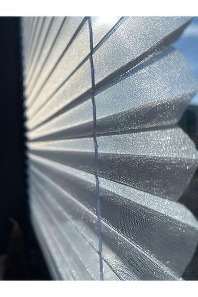 TREND STOR PERDE Pleat Tulle Curtain Folding Glass Balcony Curtain - Office Curtain - Kitchen Curtain - Living Room Curtain