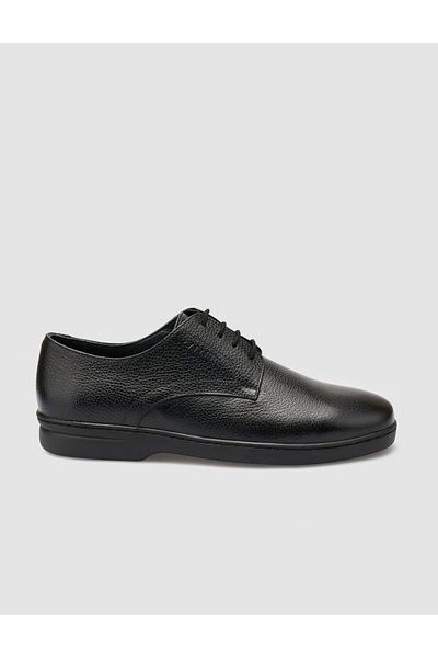 Cabani 100% Genuine Leather Black Men's Casual Shoes