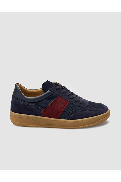 Cabani Pantofi sport pentru femei, 100% piele naturală, piele de căprioară, albastru bleumarin
