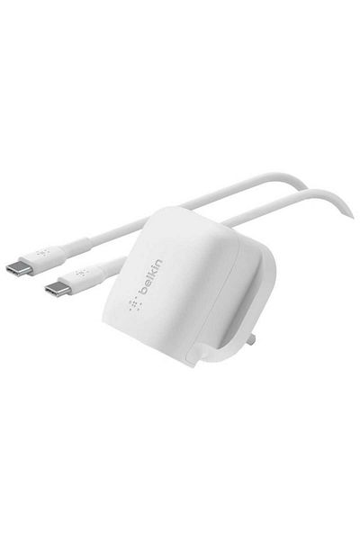 Belkin BoostCharge USB-C Wall Charger 20W, USB-C PD certified with PPS + 1M USB-C to USB-C Cable