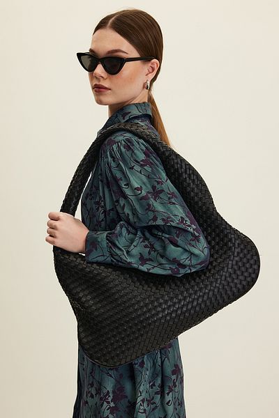 Manuka Schwarze Frances Mesh Big Bag